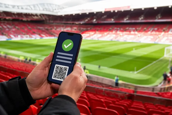 Digital ticket ready at Old Trafford